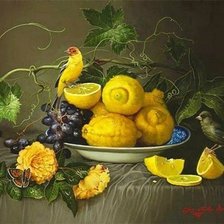 Оригинал схемы вышивки «лимоны» (№1713692)