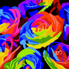 Схема вышивки «Радужные розы»
