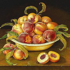 Оригинал схемы вышивки «Натюрморт с персиками.» (№1726819)