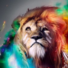Схема вышивки «Лев яркий»
