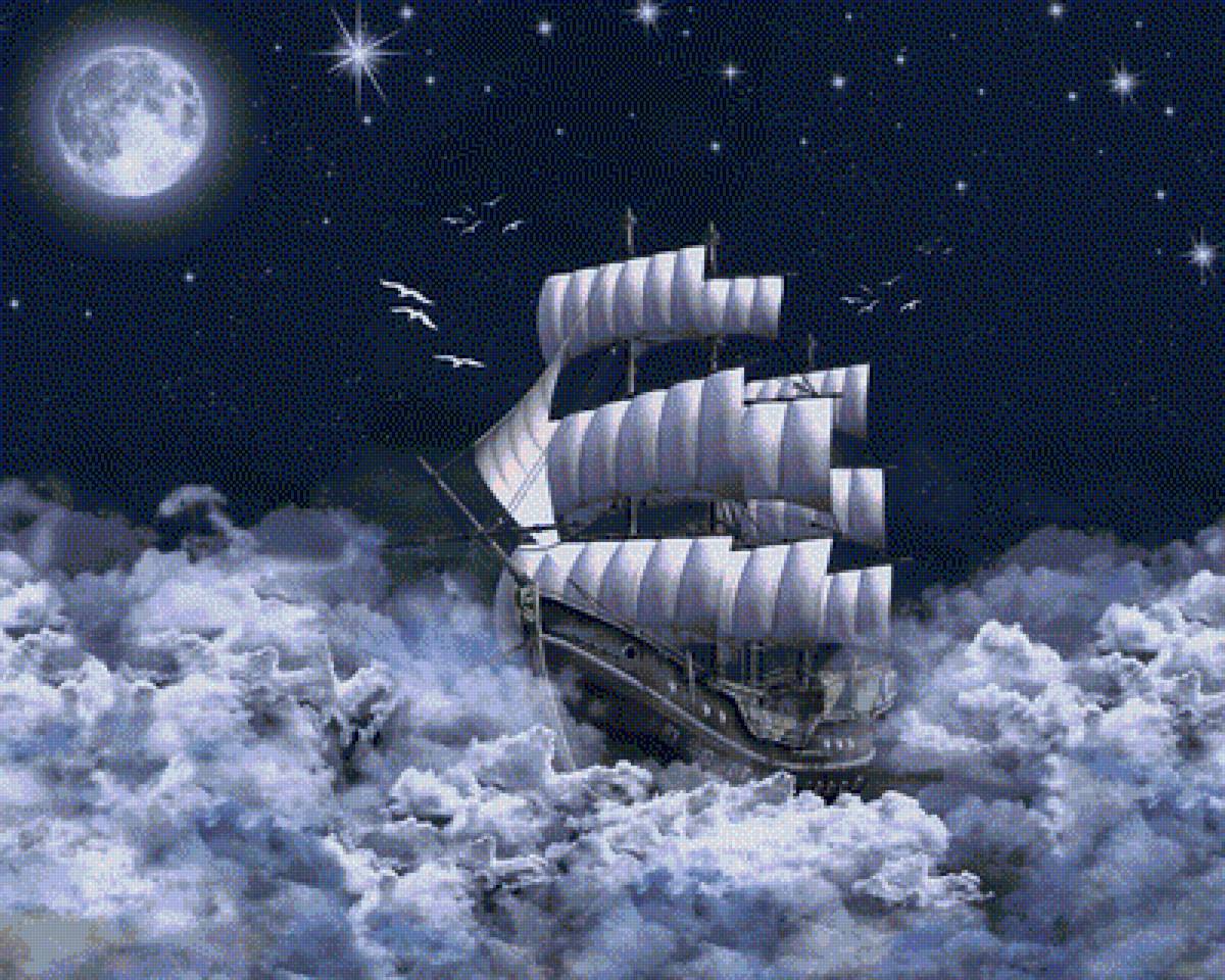 летучий голландец - корабли, море, небо, фэнтези - предпросмотр