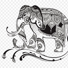 Оригинал схемы вышивки «Слон рисунок» (№1751519)