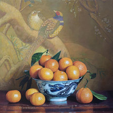 Схема вышивки «Натюрморт с апельсинами.»