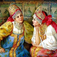 Оригинал схемы вышивки «Русские красавицы.» (№1766926)