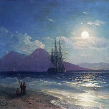 Схема вышивки «Айвазовский, "Вид моря ночью 1873"»