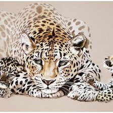 Схема вышивки «Леопарды»