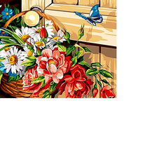 Оригинал схемы вышивки «Корзинка цветов» (№1777530)