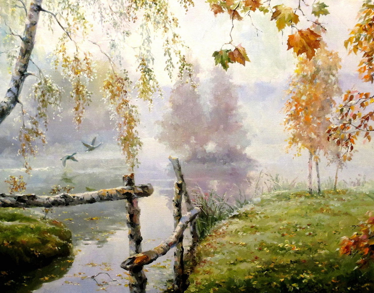 Осень на реке - лес, река, золотая осень, осень, пейзаж, природа - оригинал