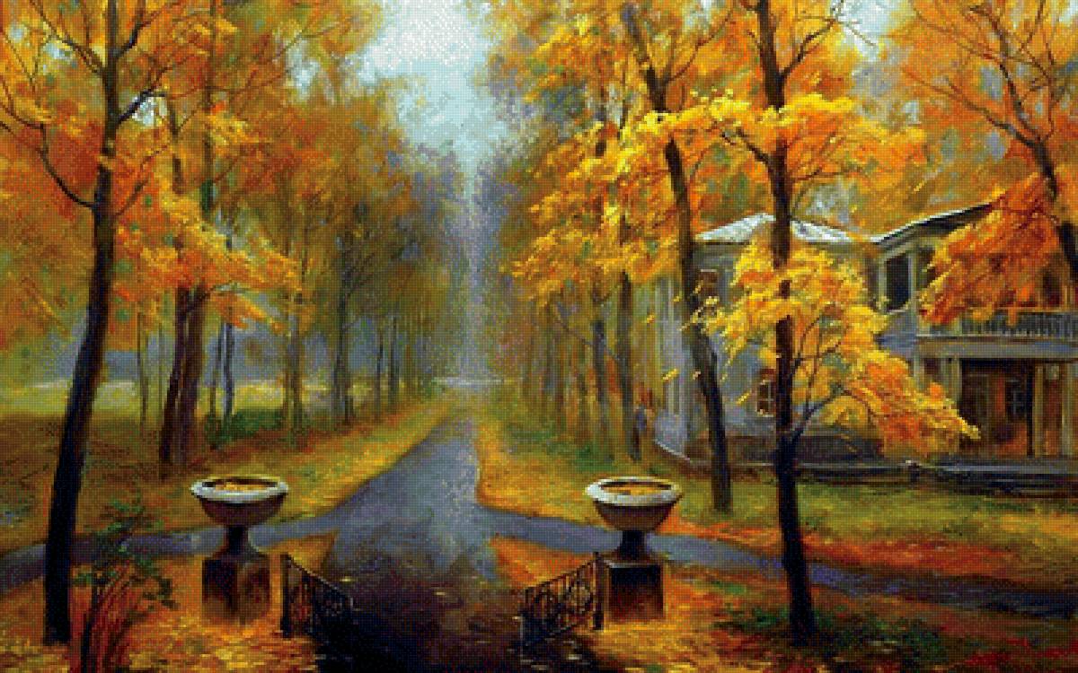 осень в парке - осень, парк, золотая осень, лес, пейзаж, природа - предпросмотр
