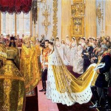 Схема вышивки «Бракосочетание Николая II. Эрмитаж.»