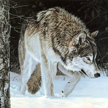 Оригинал схемы вышивки «Волк» (№1781584)