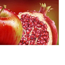 Схема вышивки «Гранат и яблоко»