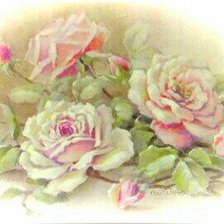 Схема вышивки «Розы акварельные»