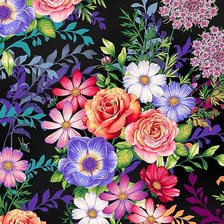 Оригинал схемы вышивки «Цветы для подушки» (№1797988)