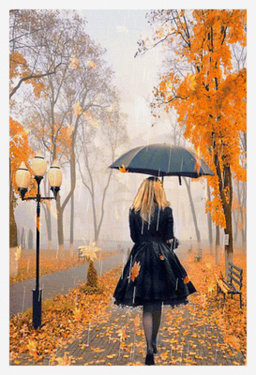 Серия "Пейзаж". Осень - природа, девушка, пейзаж, осень - предпросмотр