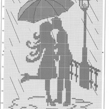 Оригинал схемы вышивки «Под дождем» (№1800094)