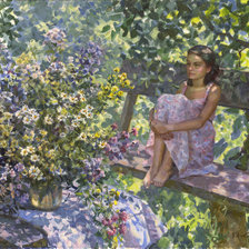 Девочка в саду