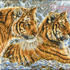 Оригинал схемы вышивки «Тигры» (№1813330)