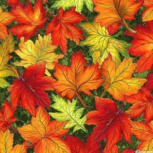 Оригинал схемы вышивки «подушка"Осенние листья"» (№1833547)
