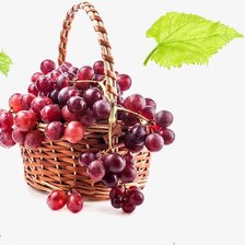 Схема вышивки «корзина с виноградом»