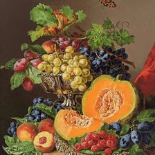 Схема вышивки «виноград,фрукты»