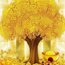 Схема вышивки «złote drzewo obfitości»