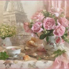 Схема вышивки «Розовый Париж»