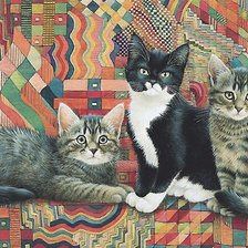 Схема вышивки «котята»