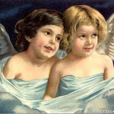 Оригинал схемы вышивки «ангелочки» (№1846290)