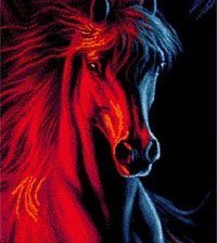 Оригинал схемы вышивки «Horse Fire & Ice» (№1849977)
