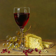 Схема вышивки «вино и сыр»