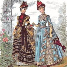 Оригинал схемы вышивки «викторианская мода» (№1862046)