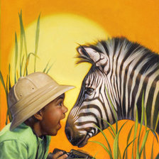 Схема вышивки «мальчик и зебра»