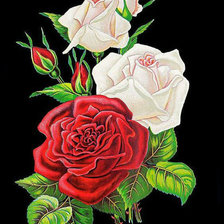 Оригинал схемы вышивки «Розы» (№1875615)