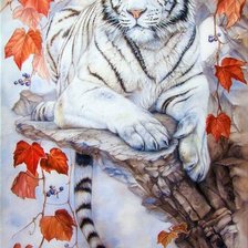Оригинал схемы вышивки «Белый тигр» (№1878233)