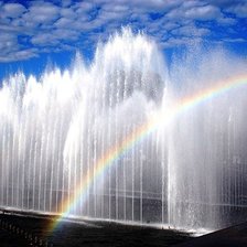 Схема вышивки «фонтан с радугой»