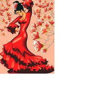 Оригинал схемы вышивки «Фламенко / размер 177 х 263 крест хорошего качества/» (№1893860)