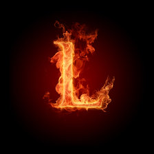 Схема вышивки «Огненная буква L»