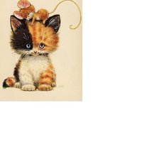 Оригинал схемы вышивки «Котёнок и мышонок /размер 176 х 240 крест с хорошим качеством/» (№1896216)
