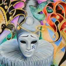 Схема вышивки «Карнавальные маски»