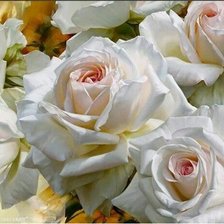 Оригинал схемы вышивки «Белые розы» (№1898418)