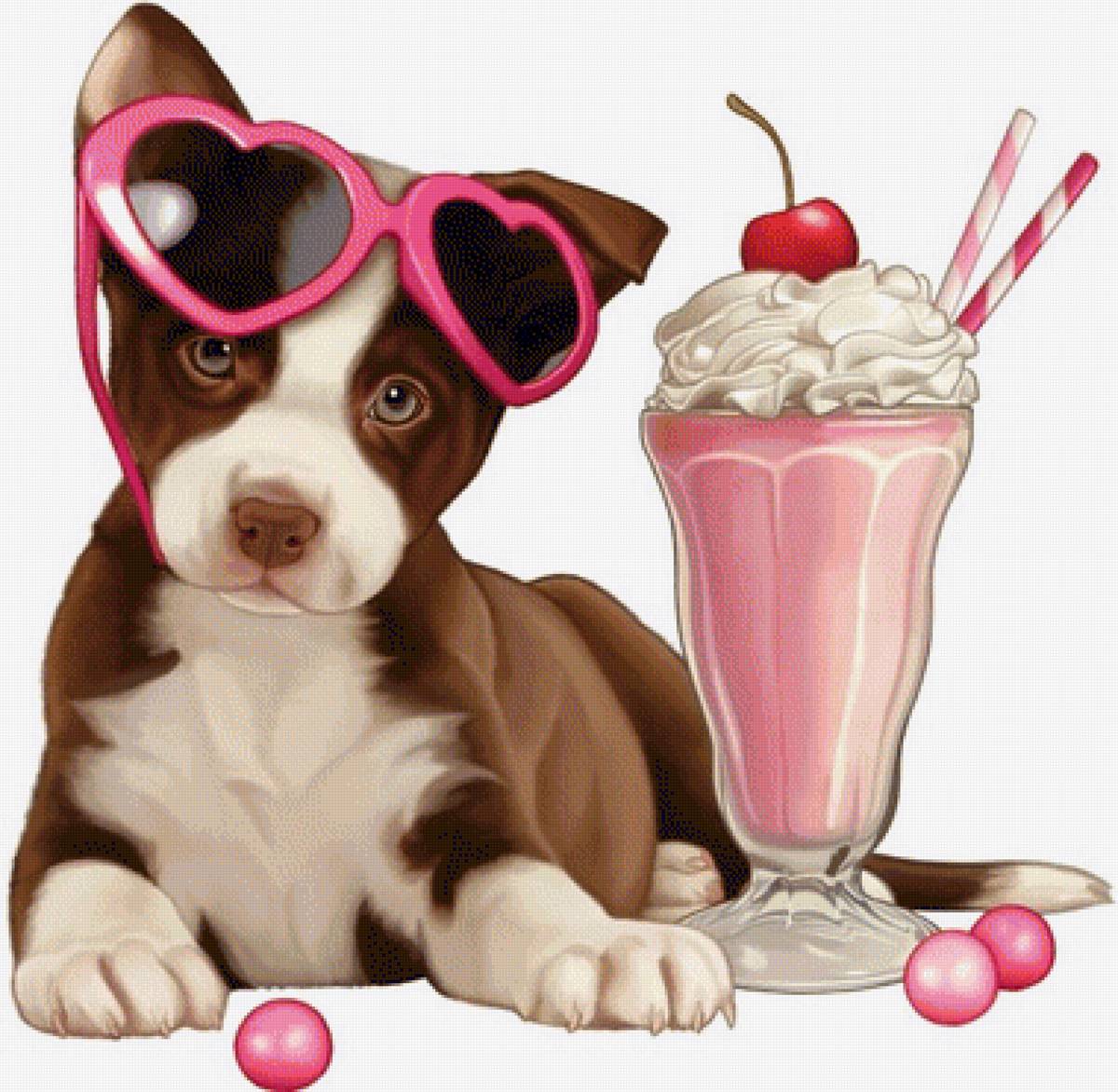 cane cagnolino dog - dog summer ice cream cane estate gelati cuccioli - предпросмотр