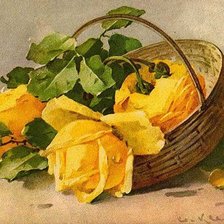 Схема вышивки «жълти рози»