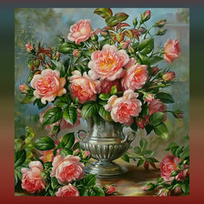Оригинал схемы вышивки «Розовые розы» (№1924566)