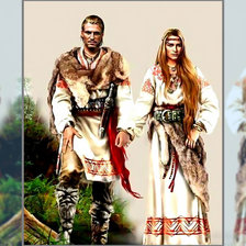 Схема вышивки «Древние славяне. Пара.»