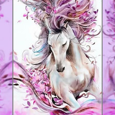 Схема вышивки «Сказочный белый конь»