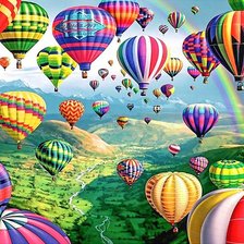 Схема вышивки «воздушные шары для путешествий»
