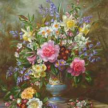 Оригинал схемы вышивки «Пионы розы и мальвы» (№1936501)