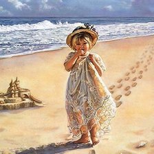 Схема вышивки «Footprints in the Sand.»