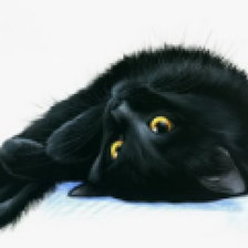 Схема вышивки «Черный кот2»